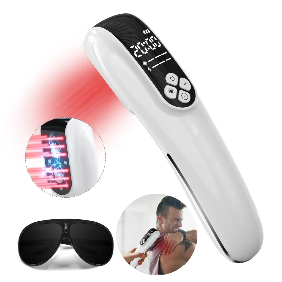 Appareil à laser froid et TENS avec bandes
