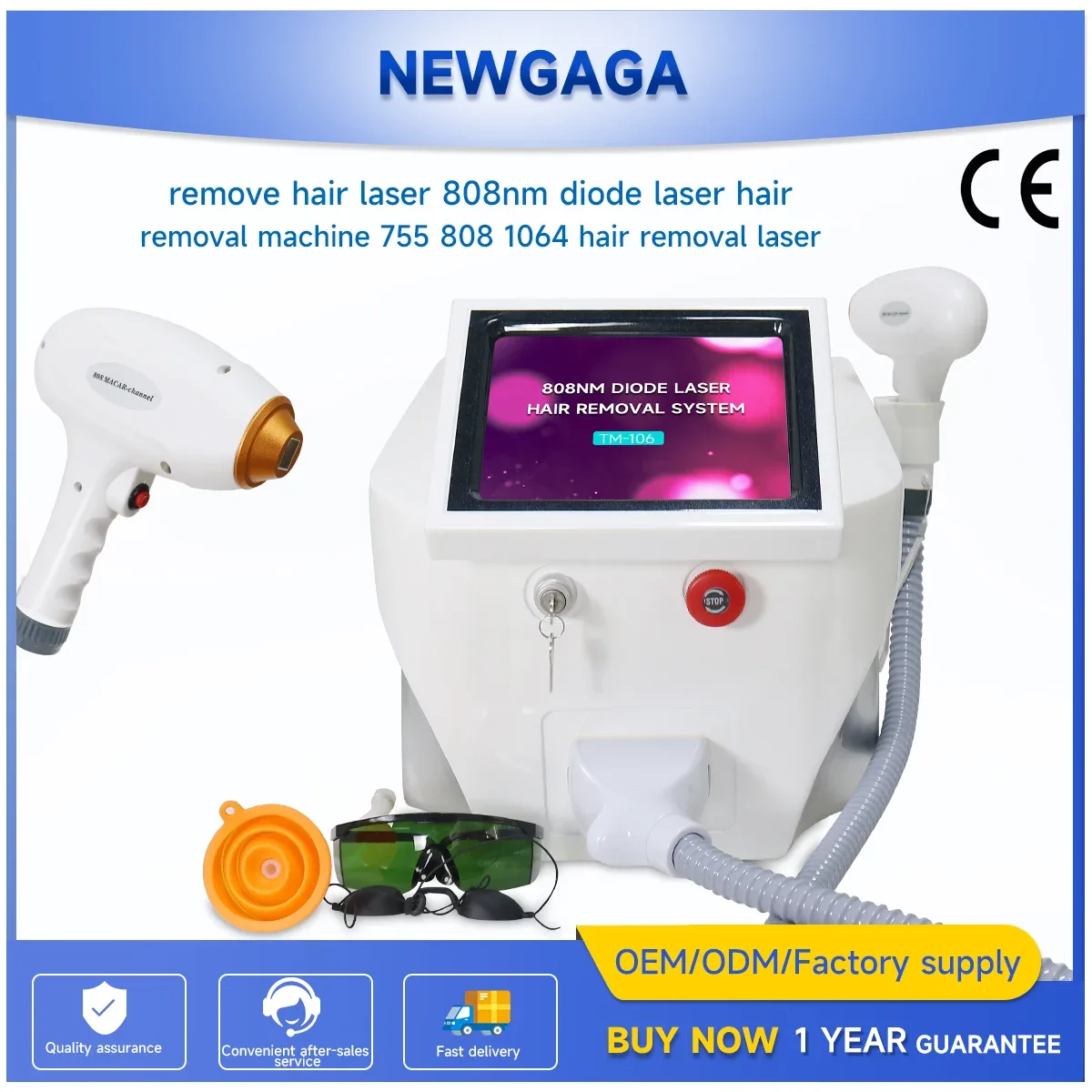 Appareil d'épilation laser à diode 808 nm