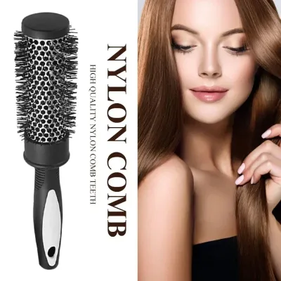 Brosse ronde en nylon à tube aluminium – image 2