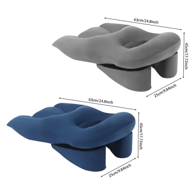 Coussin de sommeil sur le ventre gris et bleu – image 3