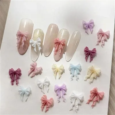 Décorations nœud papillon pour ongles, résine – image 2
