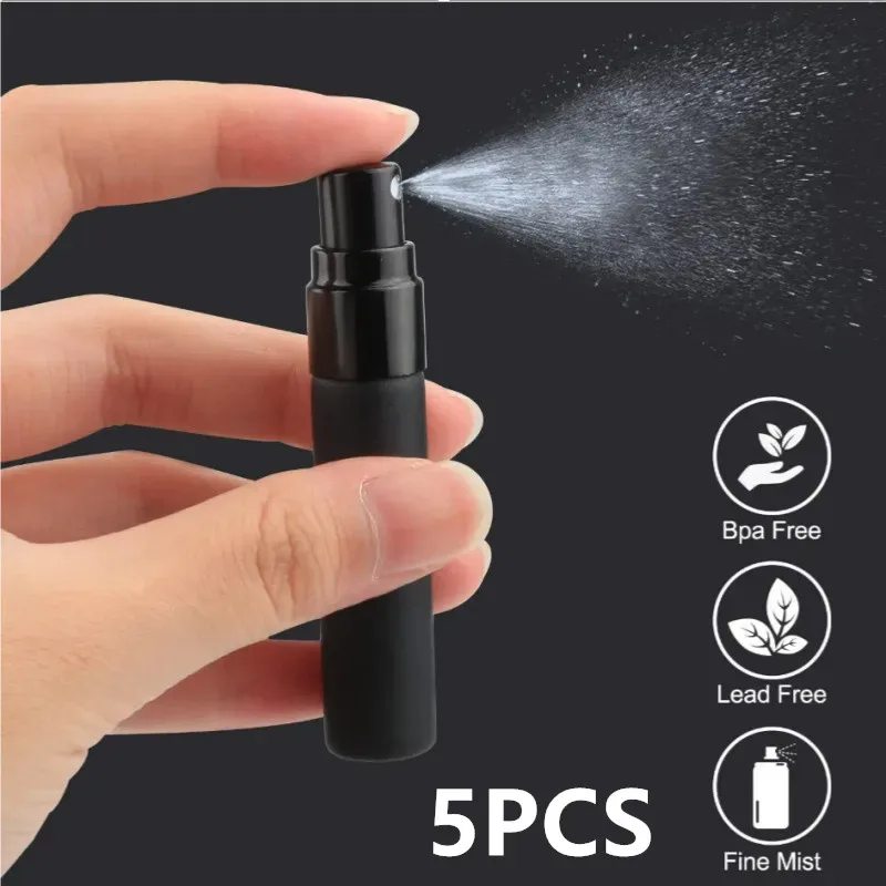Flacons de parfum noirs rechargeables en verre