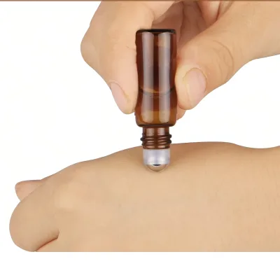 Flacons roll-on vides en verre ambré, 5 ml et 10 ml – image 2