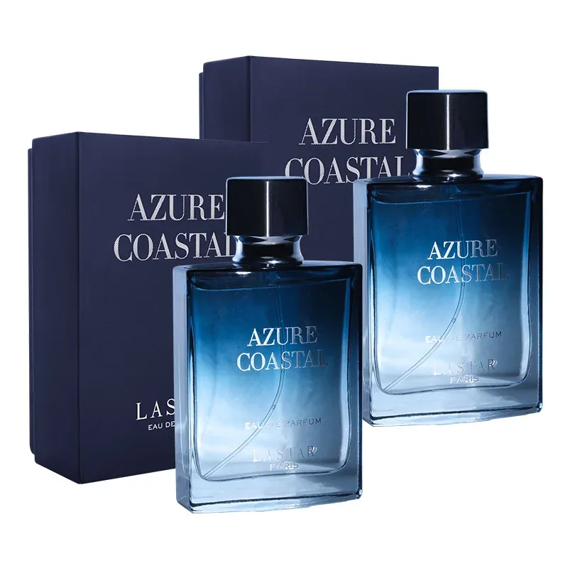Parfum pour homme musqué, ensemble de deux flacons
