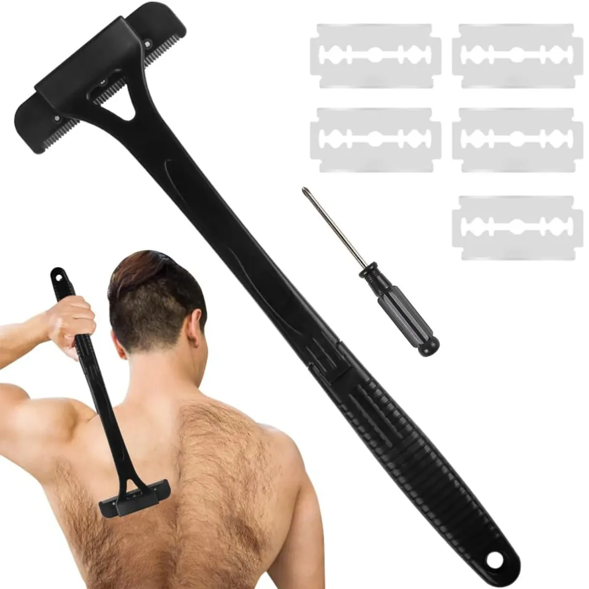 Rasoir dorsal manuel à manche pliable