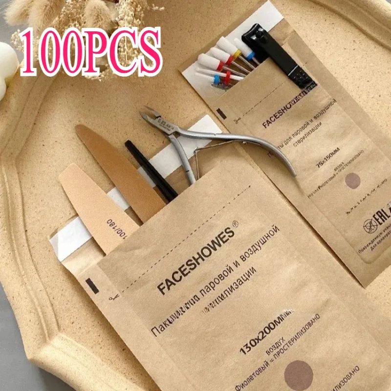 Sacs kraft jetables de stérilisation, lot de 100
